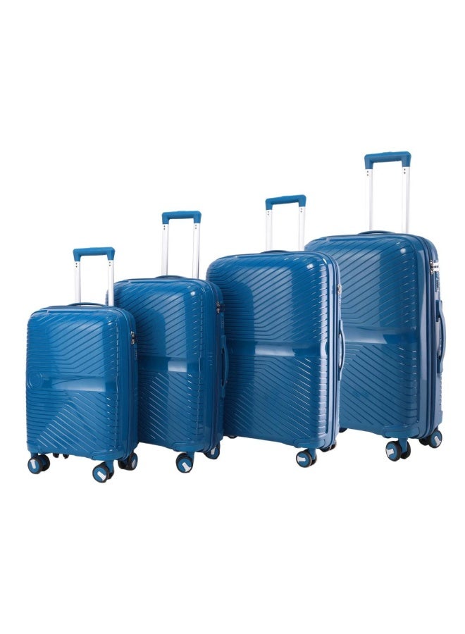 بوجاجو طقم حقائب سفر من البولي بروبيلين مكون من 4 قطع | حقائب ترولي خفيفة الوزن وغير قابلة للكسر، مقاسات 32 بوصة، 28 بوصة، 24 بوصة، 20 بوصة | طقم حقائب سفر متينة ذات غلاف صلب وسحاب مضاد للسرقة | حقائب سفر إلى الإمارات العربية المتحدة - Image 1